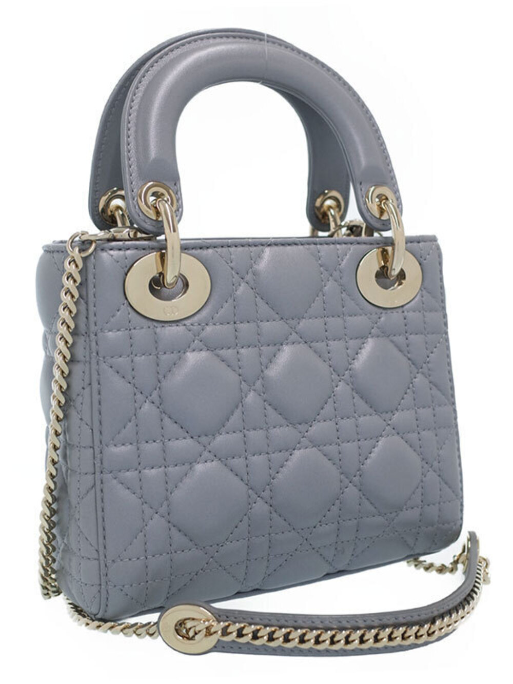 Christian Dior Lady Dior Bag quilted Gray cannage lambskin pale - Picture 2 of 5